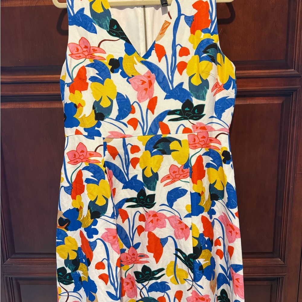 J. Crew Colorful Floral Midi Dress